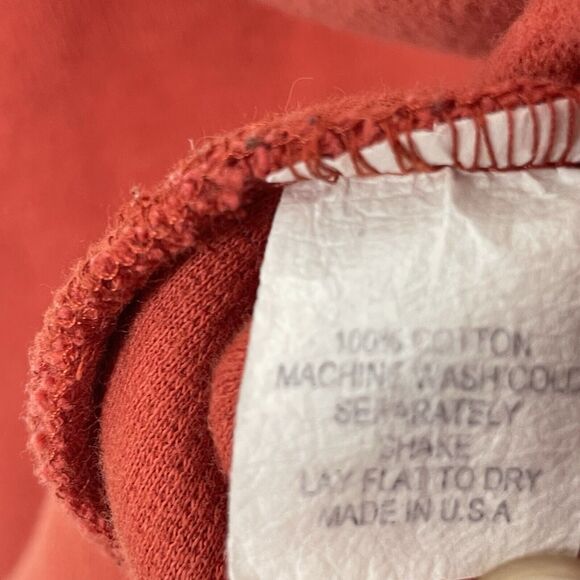 F H Clothing Women's Sweater Sz M Cotton Knit Boho Rust Lagenlook USA Made - Picture 9 of 9